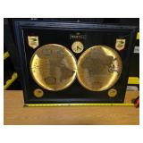 Martell Cognac World Map Wall Clock Display