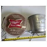 Miller High Life Light Sign and Ice Bucket Set