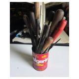 Wood Handle Files and Screwdrivers Lot