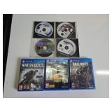 PS2 and PS4 Video Game Discs and Cases