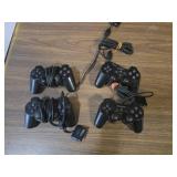 4 Sony PlayStation 2 Controllers
