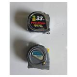 Two 33 Ft Tape Measures: Pro-Stop and Workzone