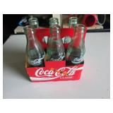 Coca-Cola Classic 6-Pack Empty Glass Bottles