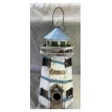 Wooden Lighthouse Birdhouse 14in