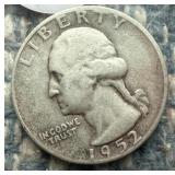1952 S Washington Silver Quarter