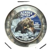 2008 D Alaska Colorized Quarter