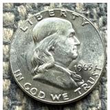 1963 BU Benjamin Half Dollar
