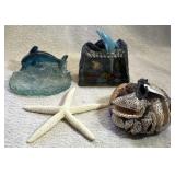 Dolphin and Seashell Bathroom Decor