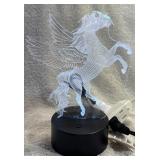 Kid Desk Decor Lamp Horse  3D Illusion Remote