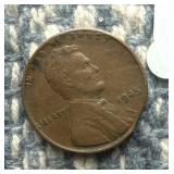 1945 Error Wheat Penny Clipped Corner