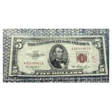 1953 Five Dollar Red Seal