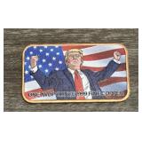1 oz Colorized Trump Copper Bar - KO TRUMP WINS