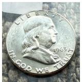 1963 BU Benjamin Half Dollar