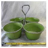 Four Bucket Green Planters 5 in per Bucket