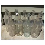 Nine Vintage Bottles 12in