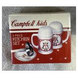 3pc 1990 NIB 'Campbell Kids' Soup Kitchen Salt