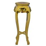 Carved Wood Stone-stop Plant Stand