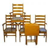 Oak Dining Chairs & TV Tray Tables