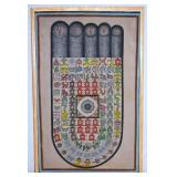 Footprint of Buddha Hand Painted Wall Art