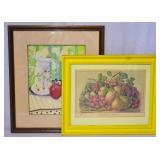 Mixed Media Original Art & Fruit Print