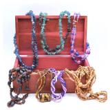 Lane Cedar Jewelry Chest w/ Costume Necklaces