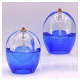 Vintage Blown Glass Oil Lights