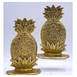 Vintage Brass Pineapple Bookends