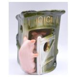 Vintage Porcelain Pigs in Outhouse Figure