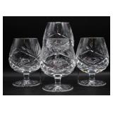Crystal Fluer de Lis Brandy Snifter Glasses