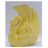 Vintage Mid-Century Yellow Ceramic Swan Planter