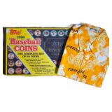 1990 Topps Baseball Coins & Pirates Hawaiian Shirt