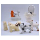 Vintage Porcelain Potty Humor Dog Figures