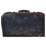 Antique Leather Travel Bag / Suitcase