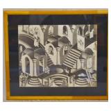 Vintage MC Escher Concave Convex Print
