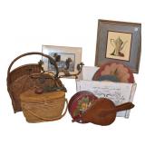 Vintage Decor - Bellows, Prints, Basket +