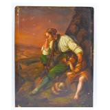 The Robber & His Child After Painting on Metal