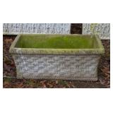 Concrete Outdoor Planter - Basket Design