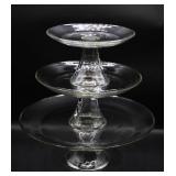 Set of 3 Anchor Hocking Glass Cake Pedestals