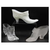 Group of Vintage & Antique Glass Trinket Slippers