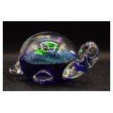 Glass Turtle Paperweight