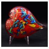 Glass Heart Paperweight