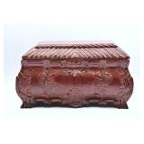 Carved Wood Trinket Box - Solid Wood