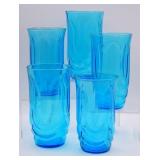 Vintage Anchor Hocking Aqua Blue Glasses