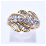 9g 14k Gold Diamond Cocktail Ring