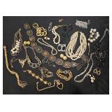 Assorted Costume Jewelry -Gold,Pearl,Black