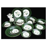 23 Pcs Lifetime China Co Jade Rose Dishes