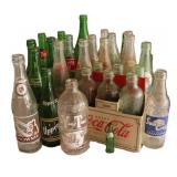 Collection of Vtg Glass Soda Bottles