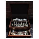 63 Pcs Godinger Old Bouquet Silver Plated Flatware