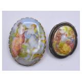 Vintage / Antique Porcelain Brooches