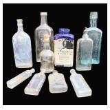 Vtg & Antique Glass Apothocary Bottles